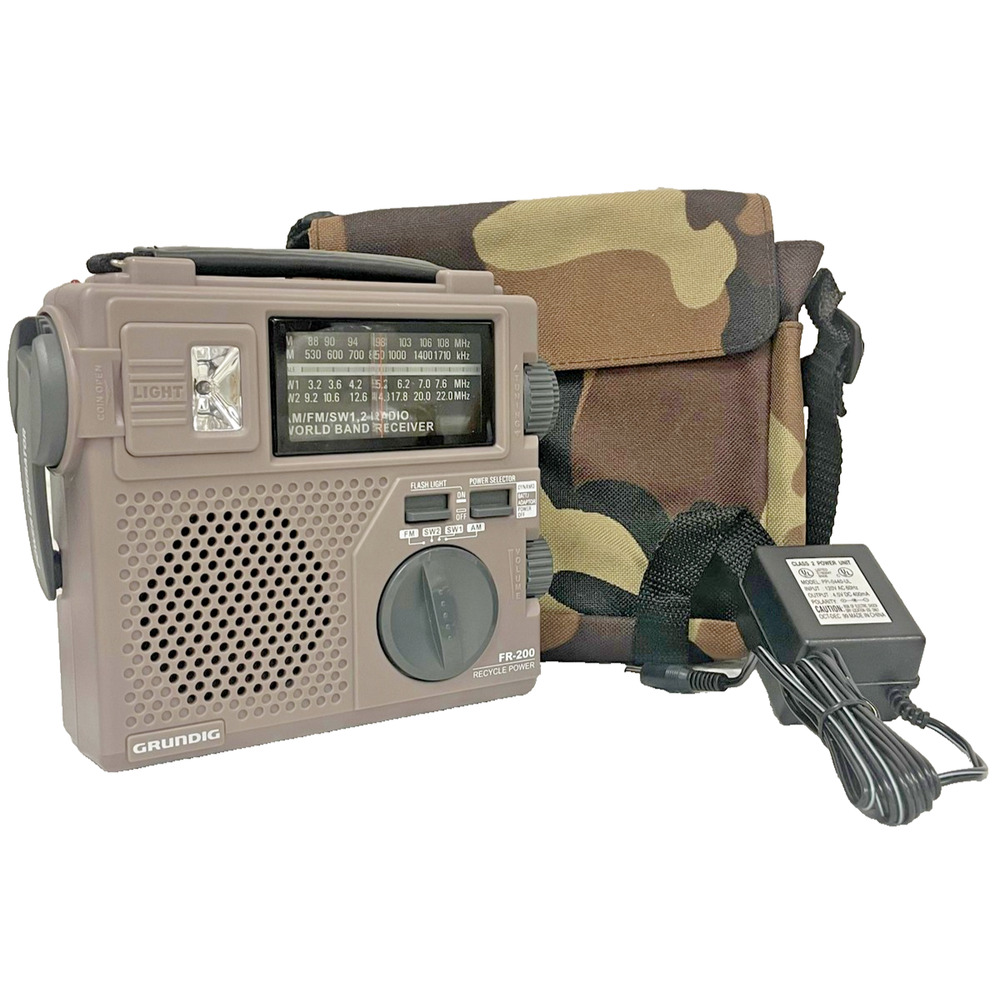 Grundig FR-200 AM/FM Shortwave World Band Emergency Radio Hand Crank Works - Picture 2 of 11
